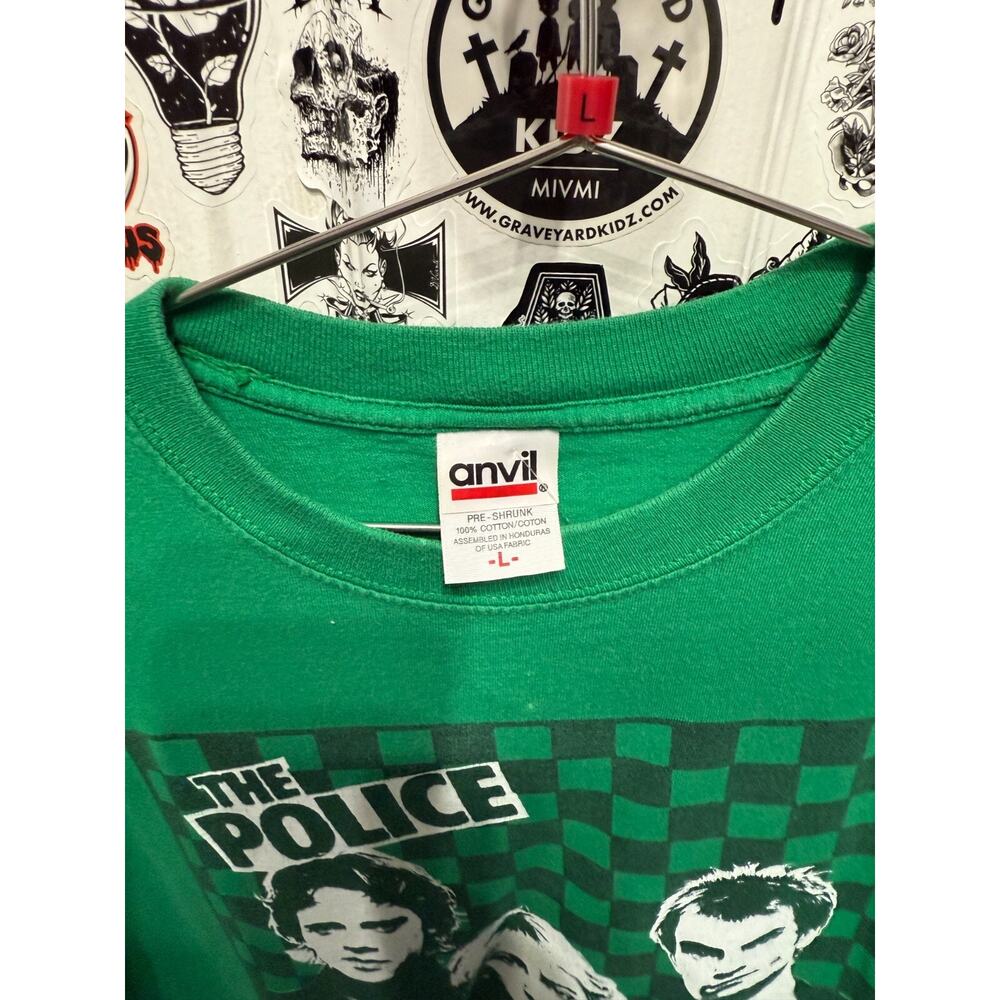 2007 The Police Concert Tour Green Shirt Size L - Picture 2 of 2
